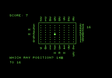 Screenshot of an 8x8 grid representing the initial state of the black box puzzle.