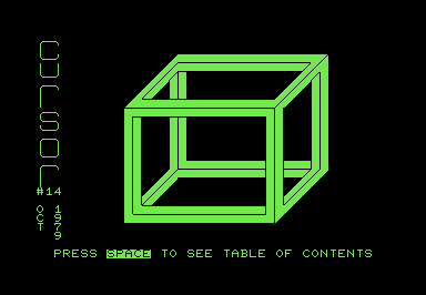 Screenshot of a 3D box frame drawn in PETSCII.