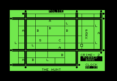 Screenshot of a PETSCII representation of a street map.