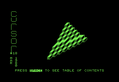Screenshot of stacked PETSCII blocks forming a pyramid