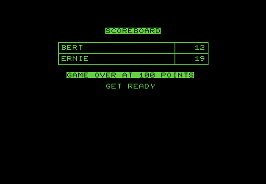 Screenshot of a scoreboard reading BERT: 12; ERNIE: 19.