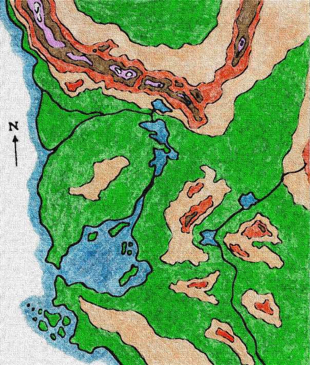 Contour map of the Covenant and surrounding area.