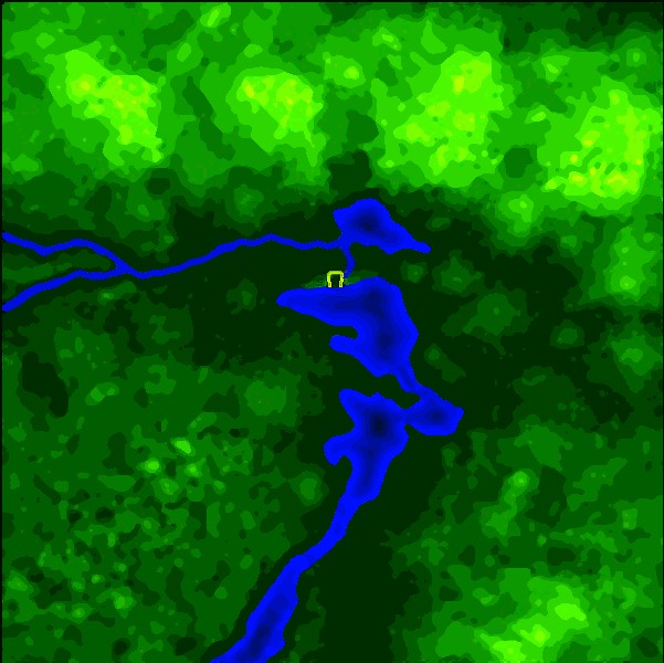 Contour map of the Covenant and surrounding area.